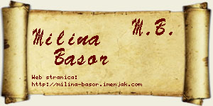 Milina Basor vizit kartica